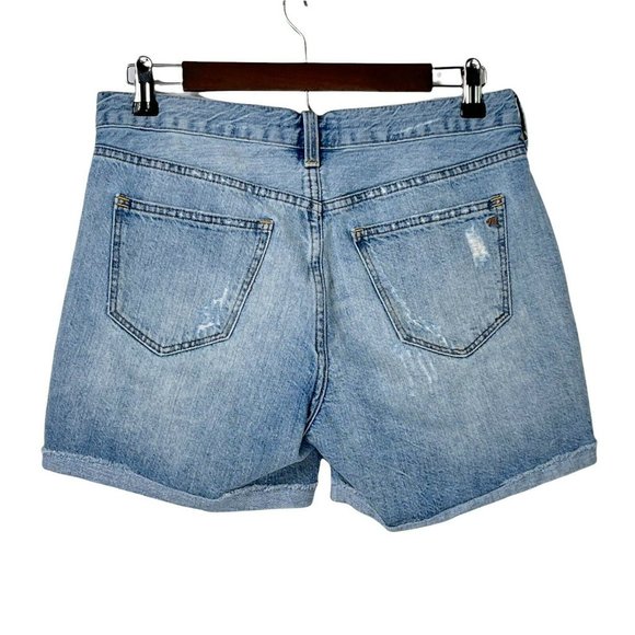 Madewell Distressed Cut Off Light Blue Denim Shorts Womens Size 26 Pockets - Picture 2 of 9